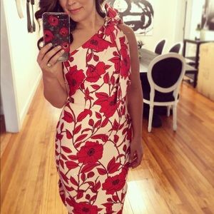 One shoulder midi dress